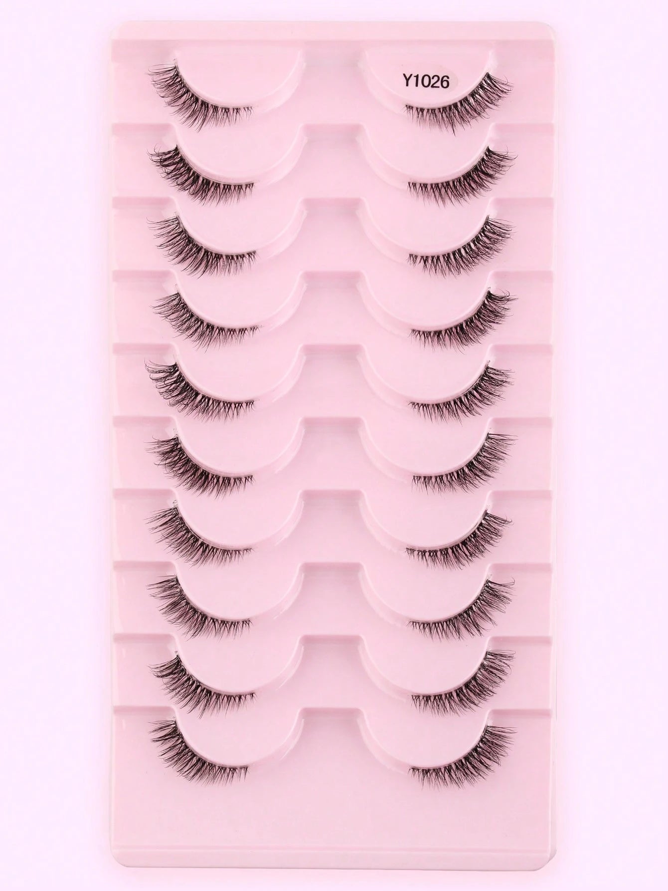 False Eyelashes, 10 Pairs/Box Mini And Cute Super Short Half Eye Lashes With Thin And Transparent Stems, Lengthened End, Natural Curly Appearance, Reusable And Ideal For Girls With Small Eyes. Suitabl