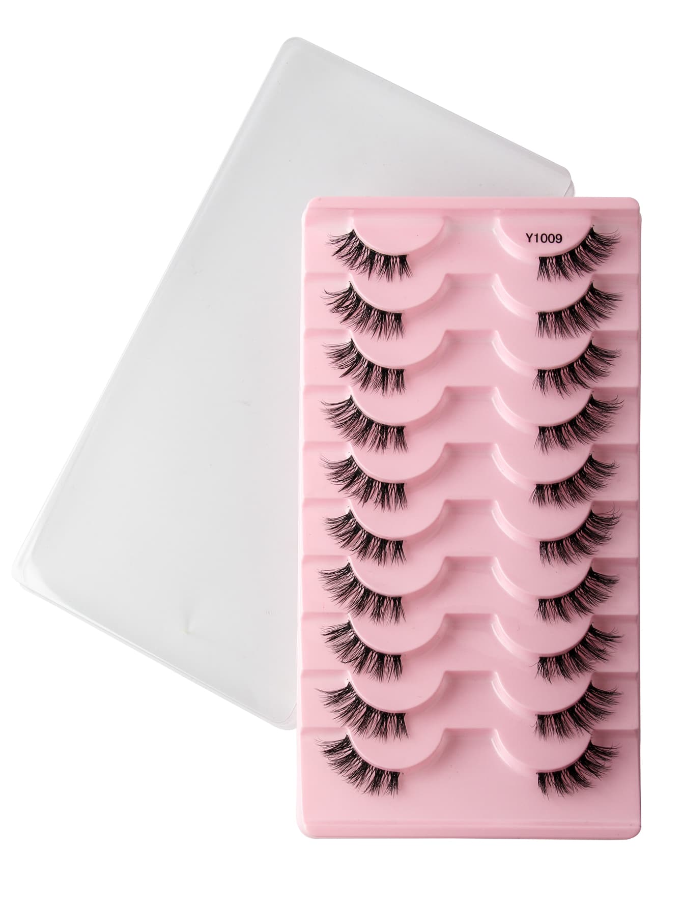 False Eyelashes, 10 Pairs/Box Mini And Cute Super Short Half Eye Lashes With Thin And Transparent Stems, Lengthened End, Natural Curly Appearance, Reusable And Ideal For Girls With Small Eyes. Suitabl