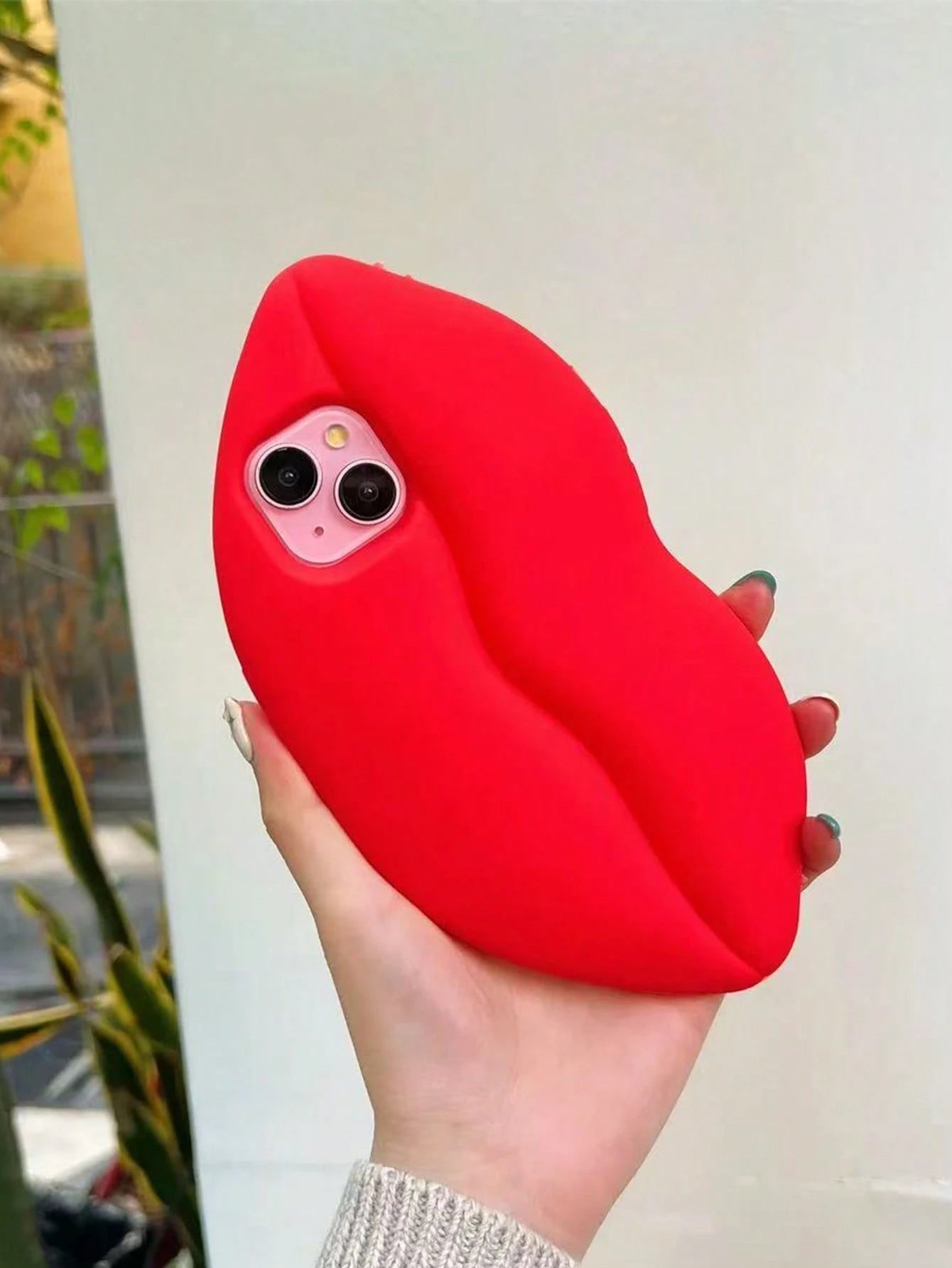 Fashionable 3D Red Lips Cute Personalized Protective Case Compatible With Iphone 14/13/12/17/15 Pro Max/11, Anti-Drop Full Coverage Phone Shell For Girls, New Style