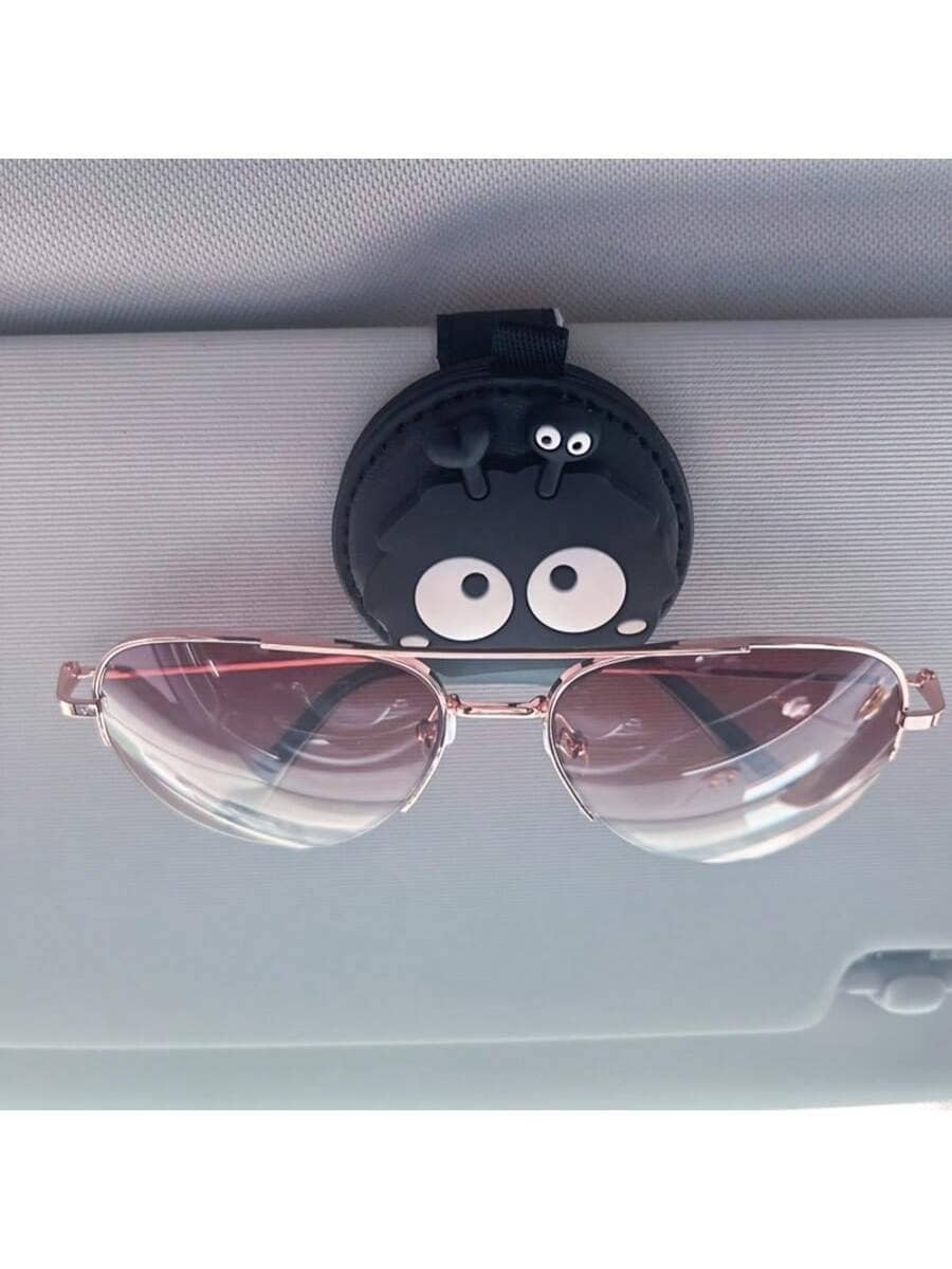 Fashionable Eyeglass Holder Clip, Embroidered Floral Design, Creative Car Visor Clip, Multi-Functional Ticket Clip, Bill And Card Organizer, Car Interior Eyewear Storage, Fun Decorative Accessory, Con