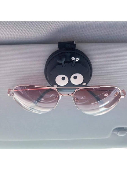 Fashionable Eyeglass Holder Clip, Embroidered Floral Design, Creative Car Visor Clip, Multi-Functional Ticket Clip, Bill And Card Organizer, Car Interior Eyewear Storage, Fun Decorative Accessory, Con