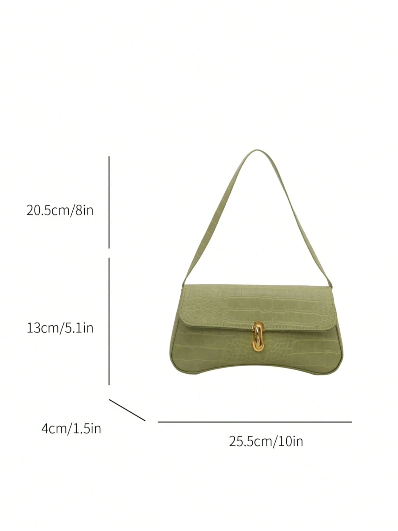 Fashionable Solid Color Metal Decor Shoulder Bag, Minimalist Elegant Style Underarm Handbag, Suitable For Shopping, Wallet, Young Women, College Students, Career Starters, Office Ladies. It's Great Fo