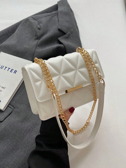 Fashionable Versatile Texture Chain Diagonal Bag