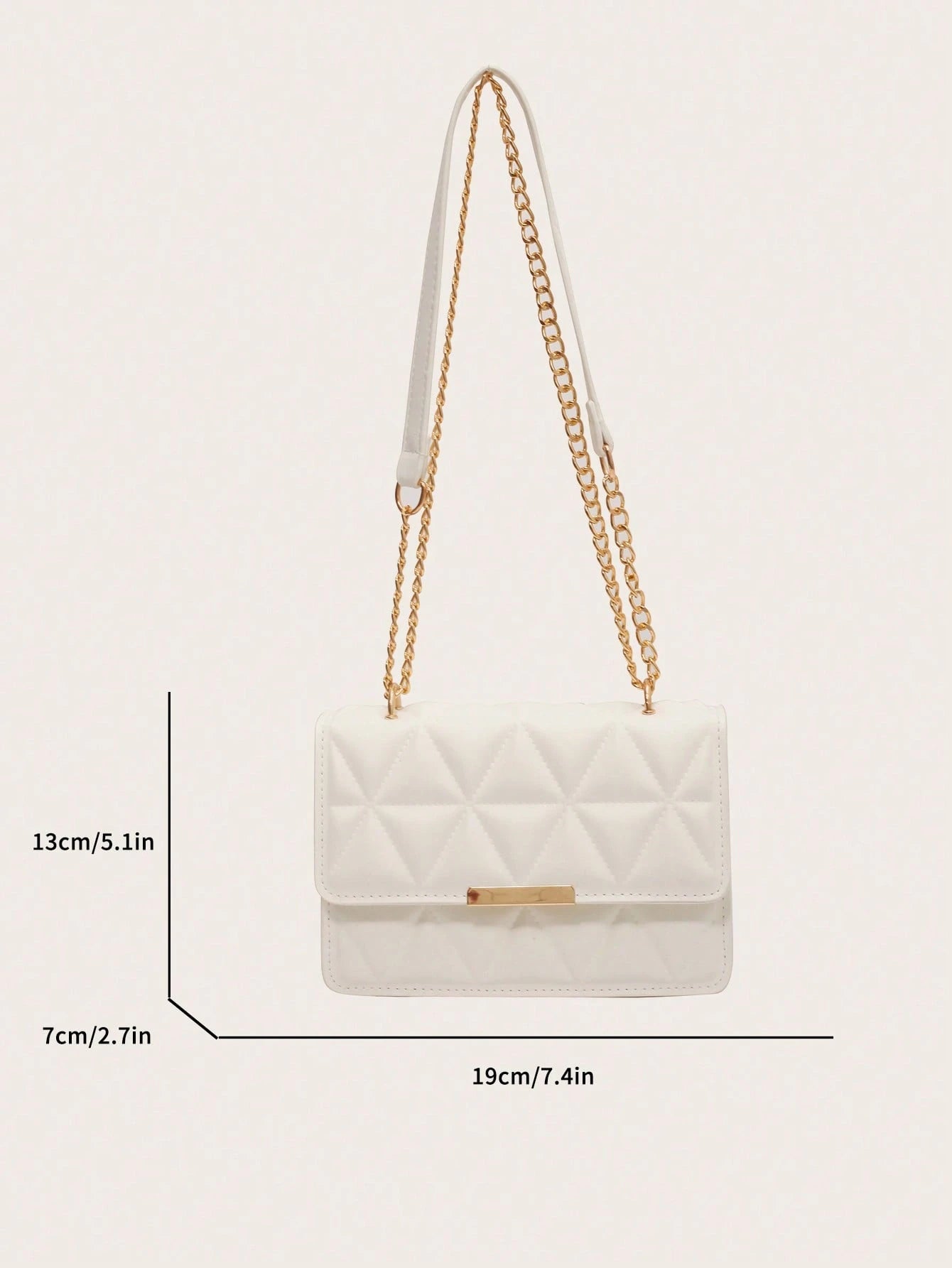 Fashionable Versatile Texture Chain Diagonal Bag