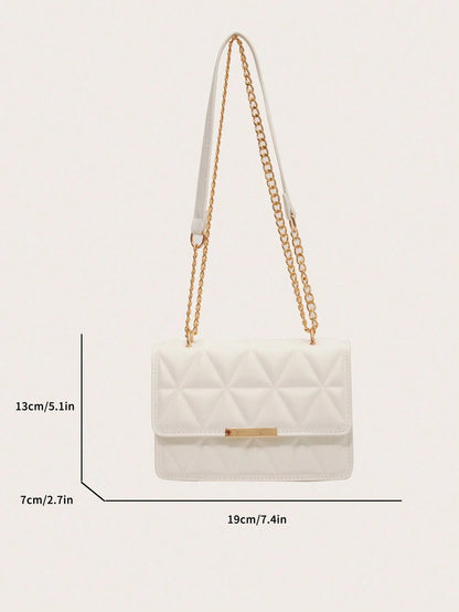 Fashionable Versatile Texture Chain Diagonal Bag