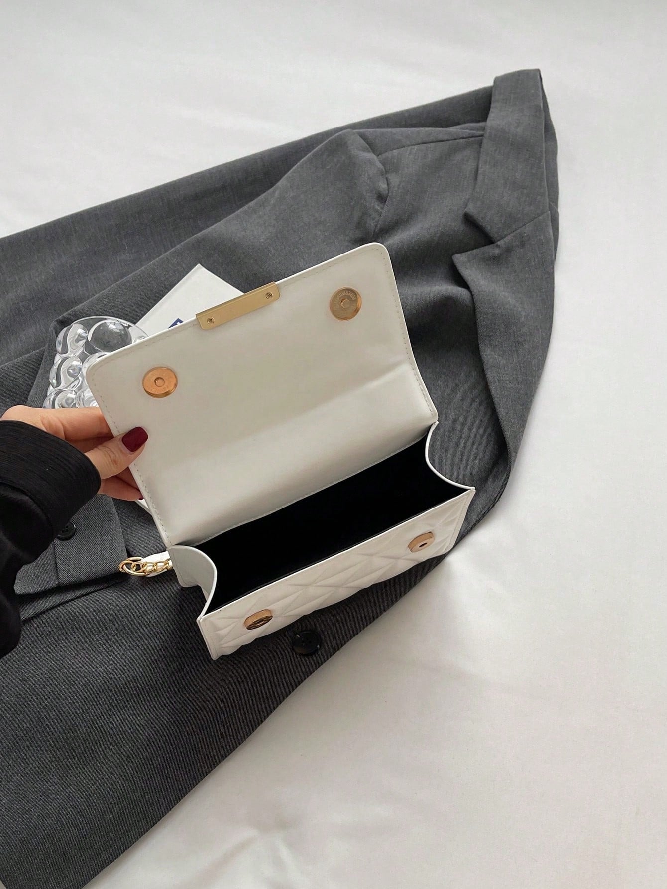 Fashionable Versatile Texture Chain Diagonal Bag