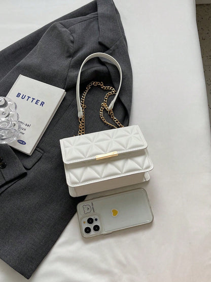 Fashionable Versatile Texture Chain Diagonal Bag