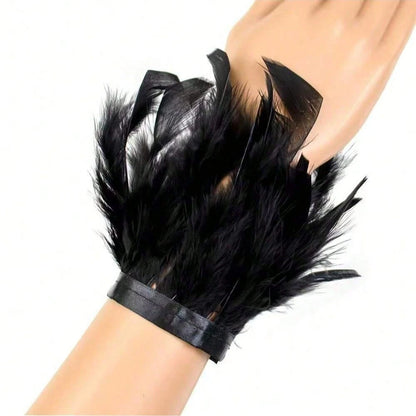 Feather Bracelets And Feather Arm Bands Are Perfect For Girls, Wrist Cuffs, And Are Great For Carnival Parties, Cosplay, And Stage Performance