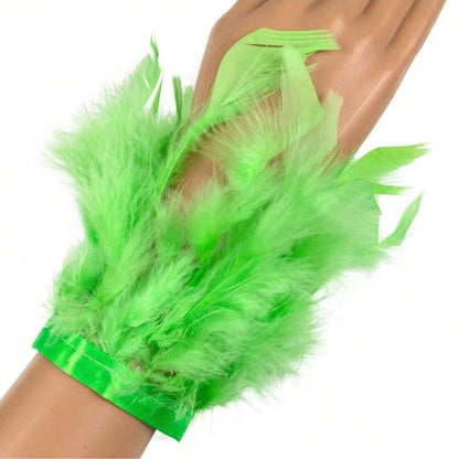 Feather Bracelets And Feather Arm Bands Are Perfect For Girls, Wrist Cuffs, And Are Great For Carnival Parties, Cosplay, And Stage Performance