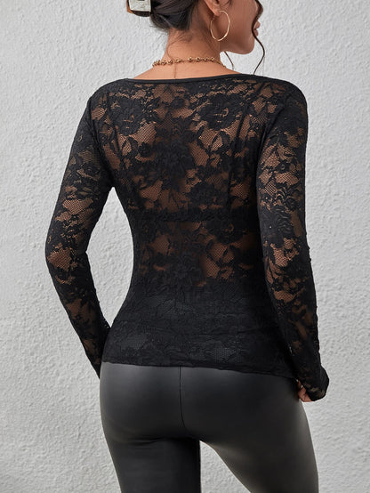 Firerie Floral Lace Scallop Trim Top Without Bra