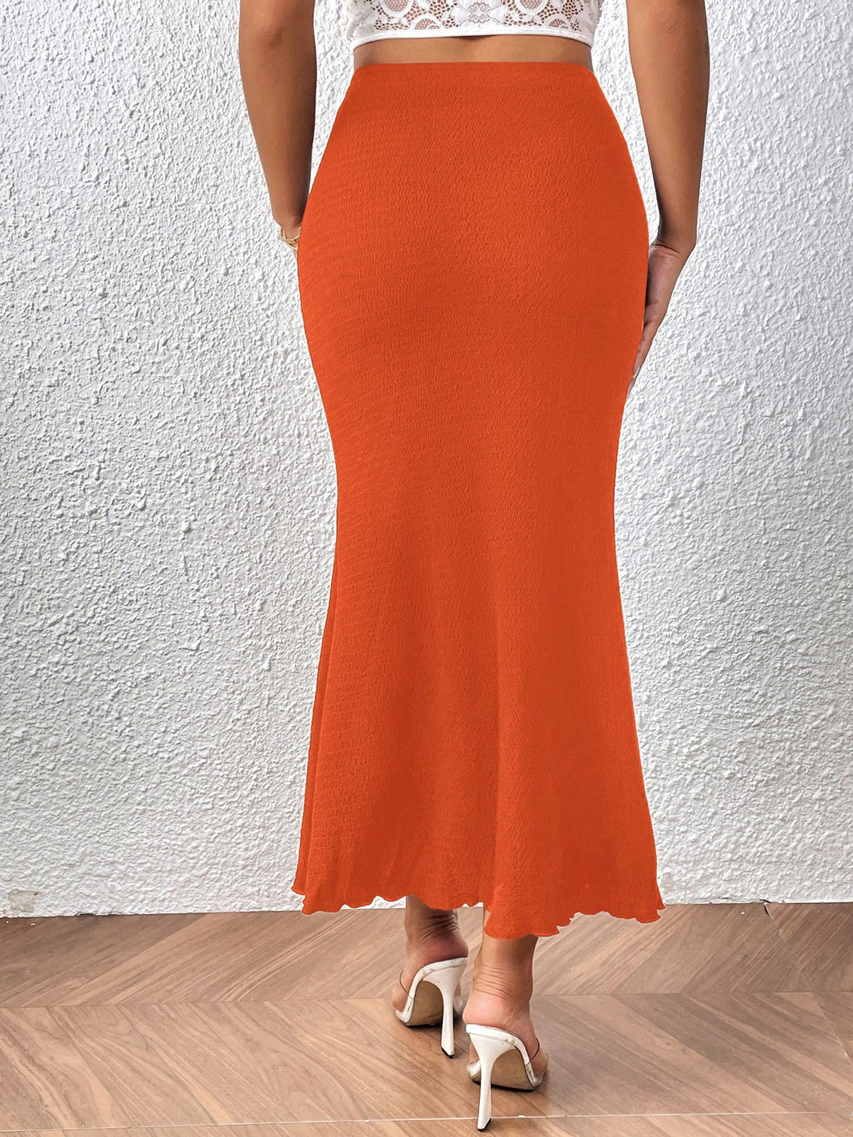 Firerie Lettuce Trim Mermaid Hem Skirt