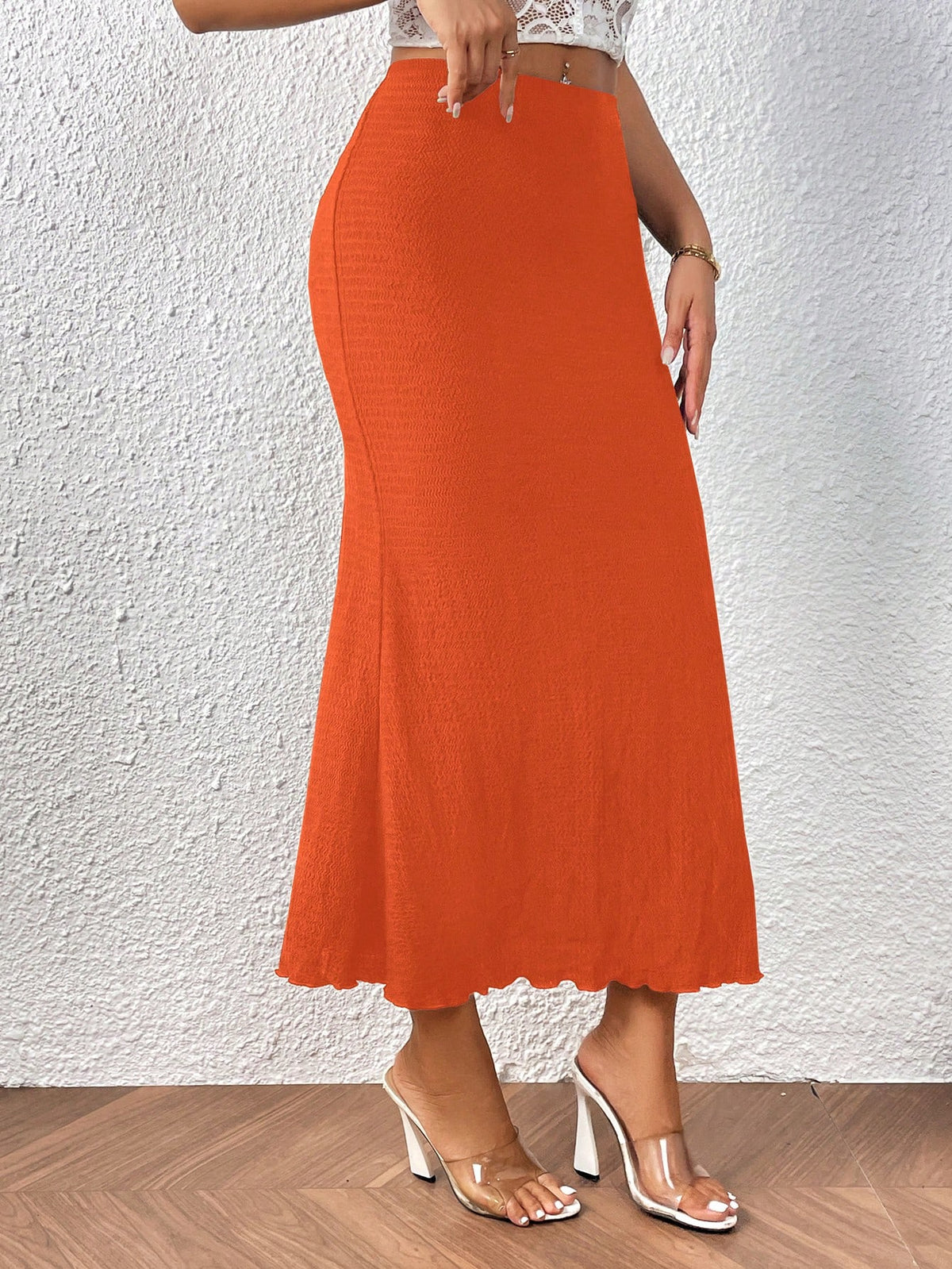 Firerie Lettuce Trim Mermaid Hem Skirt