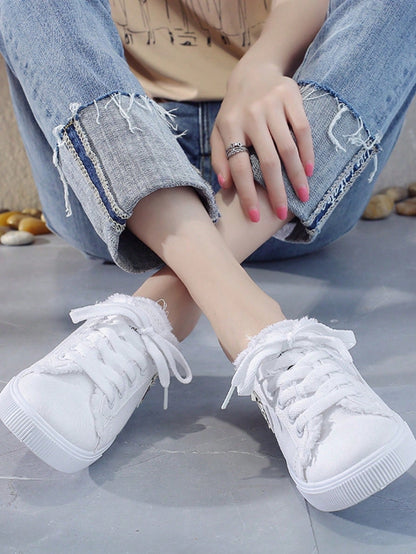 Flat Fashion Women's Slip-On Sneakers, Casual Versatile Slouchy Loafers