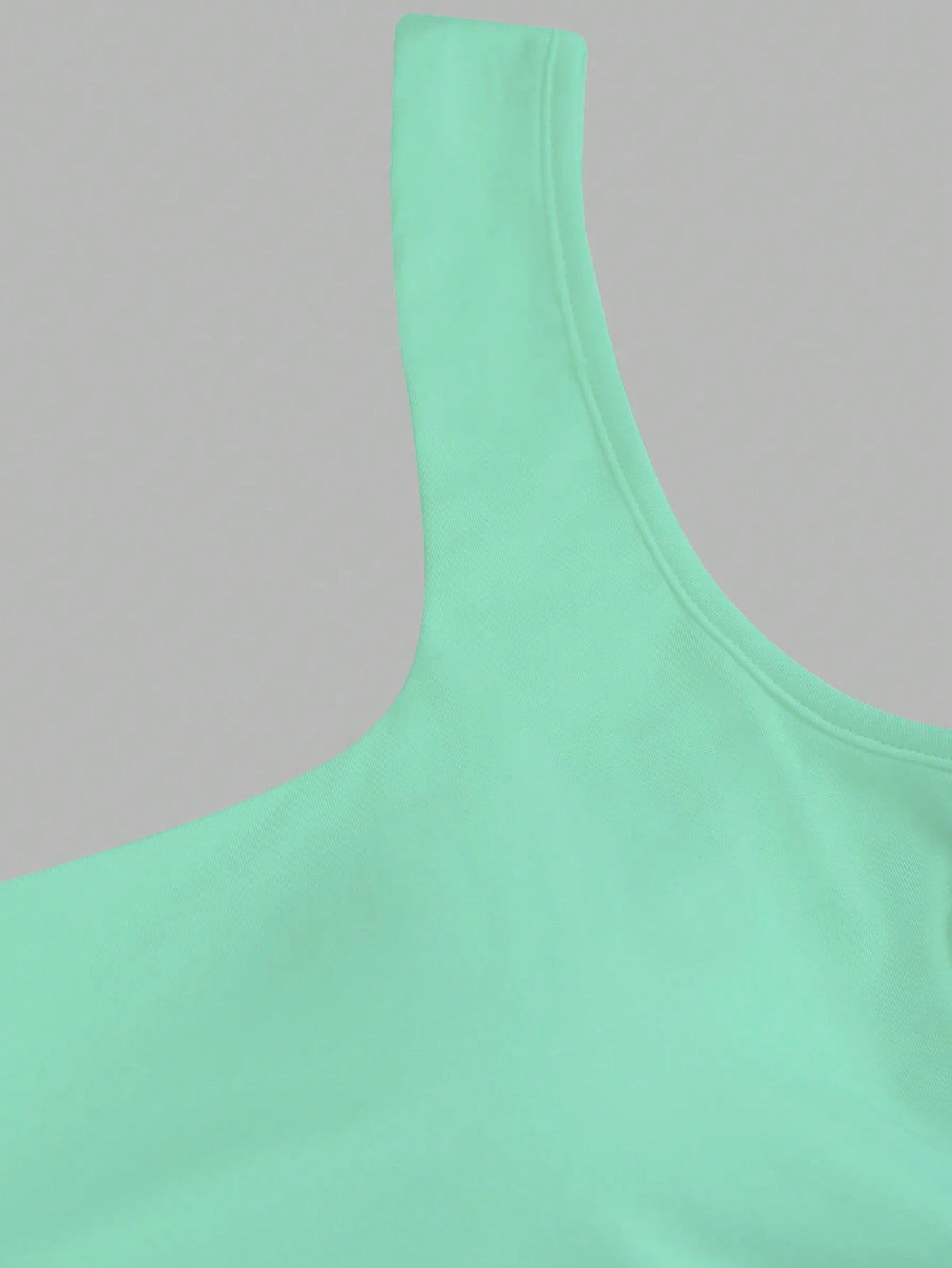 Flirla Women's Casual Solid Color Square Neck Padded Fitted Tank Top, Summer