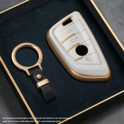 For BMW X1 X3 X5 X6 X7 1 3 5 6 7 Series G20 G30 G11 F15 F16 G01 G02 F48 Keyless TPU Car Key Case Cover Shell Fob Keychain