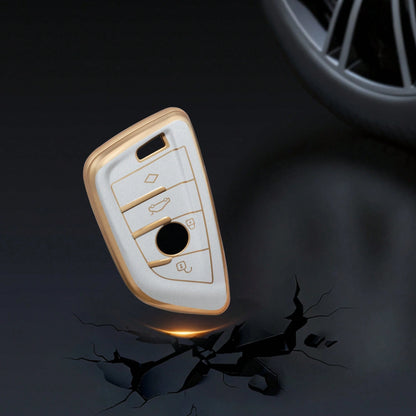 For BMW X1 X3 X5 X6 X7 1 3 5 6 7 Series G20 G30 G11 F15 F16 G01 G02 F48 Keyless TPU Car Key Case Cover Shell Fob Keychain