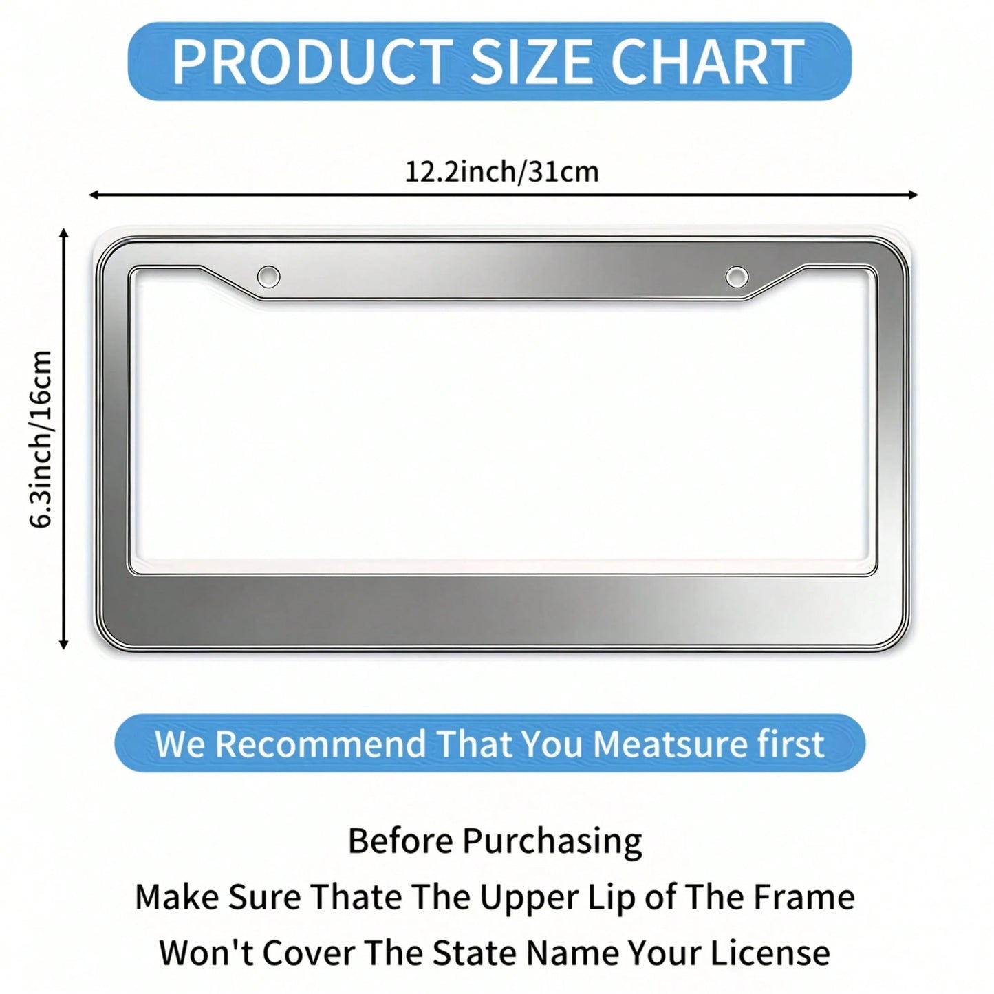 For Decorative Purposes Only Square Aluminum License Plate Frame Protector Pink Ladybug Cartoon Pattern Car License Plate Decorative Frame 31x16CM/12.2x 6.3inch Rust-Proof With Screws