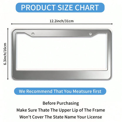 For Decorative Purposes Only Square Aluminum License Plate Frame Protector Pink Ladybug Cartoon Pattern Car License Plate Decorative Frame 31x16CM/12.2x 6.3inch Rust-Proof With Screws