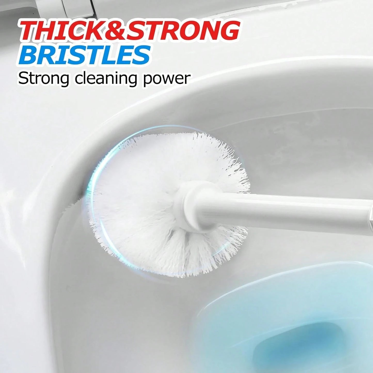 FORASTO 2 In 1 Toilet Brush And Plunger Set, Toilet Bowl Brush Plunger Set,Extended Handle Plunger,Bathroom Cleaning Tools,Toilet Brush Plunger Combo,Cleaning Brush(Pearl White,20.8inch)