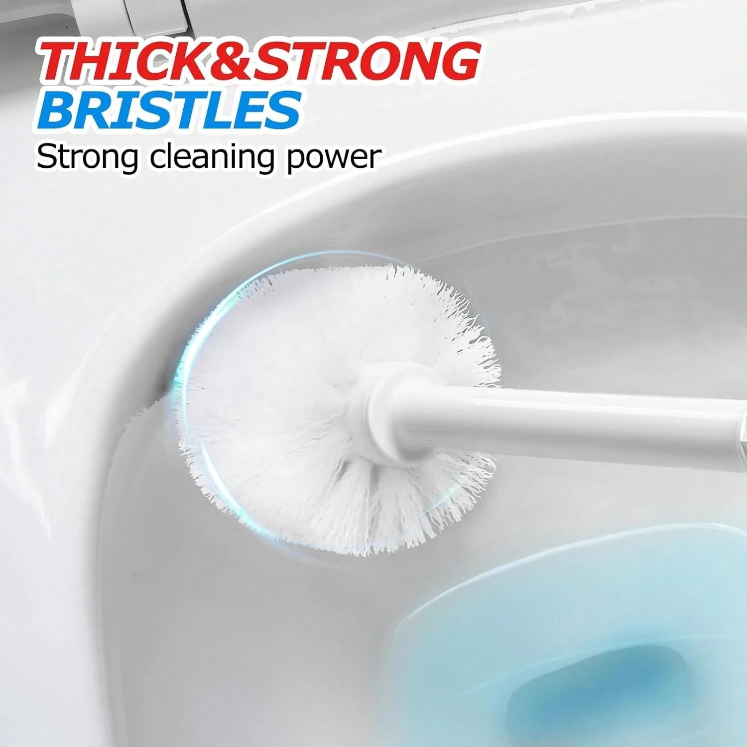 FORASTO 2 In 1 Toilet Brush And Plunger Set, Toilet Bowl Brush Plunger Set,Extended Handle Plunger,Bathroom Cleaning Tools,Toilet Brush Plunger Combo,Cleaning Brush(Pearl White,20.8inch)