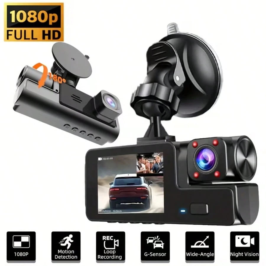 FOXGOD Car Recording, Essential For Road Loops, Car Accessories, Night Vision, Loop Recording, Car Camera