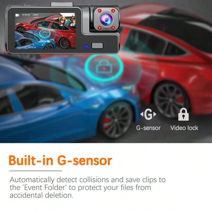 FOXGOD Car Recording, Essential For Road Loops, Car Accessories, Night Vision, Loop Recording, Car Camera