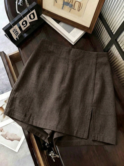 Franclia Summer New Linen Casual Versatile Skort