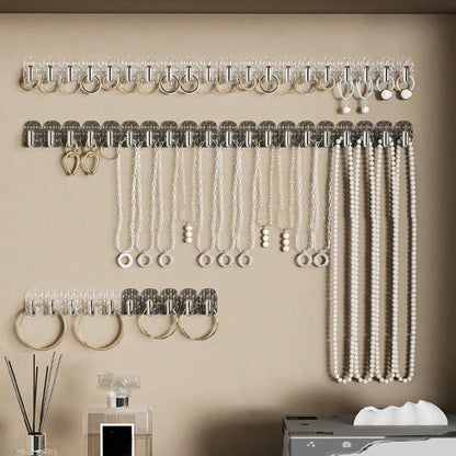 Freely Assembled Multi-Functional Mini Adhesive Hooks, No-Drill Wall-Mounted Item Storage And Display Racks, Perfect For Keys, Necklaces, And Other Small Items