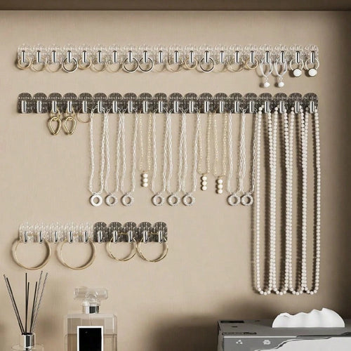 Freely Assembled Multi-Functional Mini Adhesive Hooks, No-Drill Wall-Mounted Item Storage And Display Racks, Perfect For Keys, Necklaces, And Other Small Items