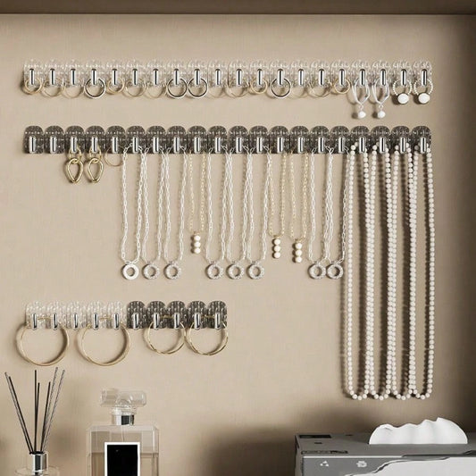 Freely Assembled Multi-Functional Mini Adhesive Hooks, No-Drill Wall-Mounted Item Storage And Display Racks, Perfect For Keys, Necklaces, And Other Small Items