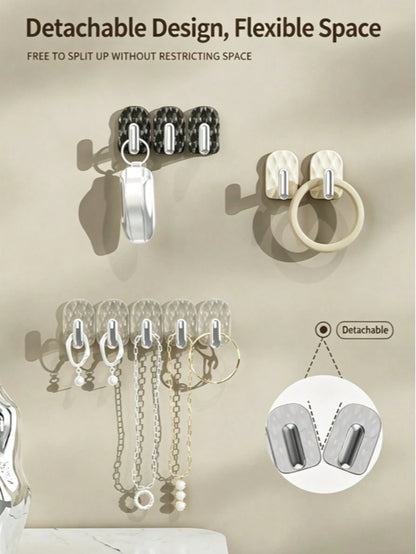 Freely Assembled Multi-Functional Mini Adhesive Hooks, No-Drill Wall-Mounted Item Storage And Display Racks, Perfect For Keys, Necklaces, And Other Small Items