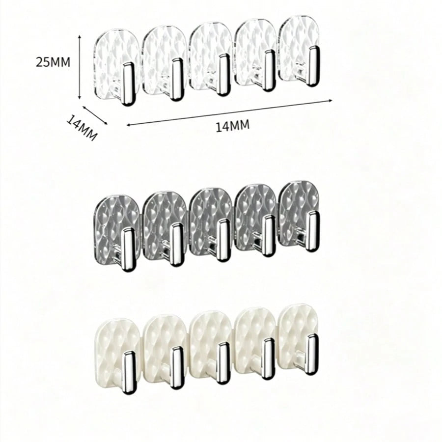 Freely Assembled Multi-Functional Mini Adhesive Hooks, No-Drill Wall-Mounted Item Storage And Display Racks, Perfect For Keys, Necklaces, And Other Small Items