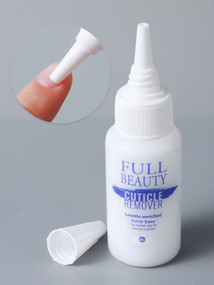 FULL BEAUTY 30ml Nail Cuticle Remover Gel Softening Liquid, Smooth & Moisturizing Nail Care Repair, Manicure Tool Nails