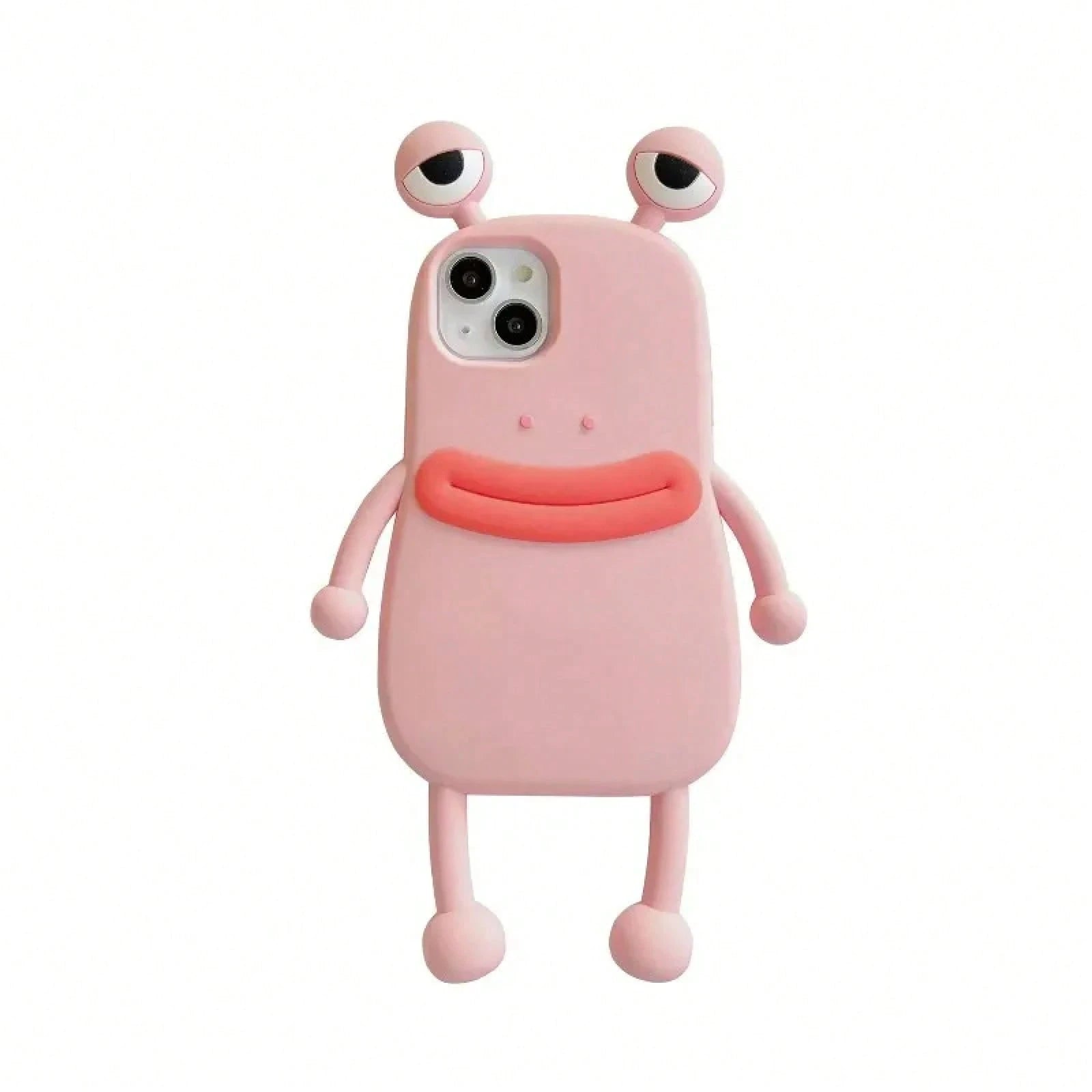 Funny 3D Frog Soft Silicone Case For 17 16 15 Pro For 14 13 11 12 Pro Max Cartoon Cute Shockproof Bumper Cover Anti-Slip Skin-Friendly Material Anti-Slip Anti-Drop