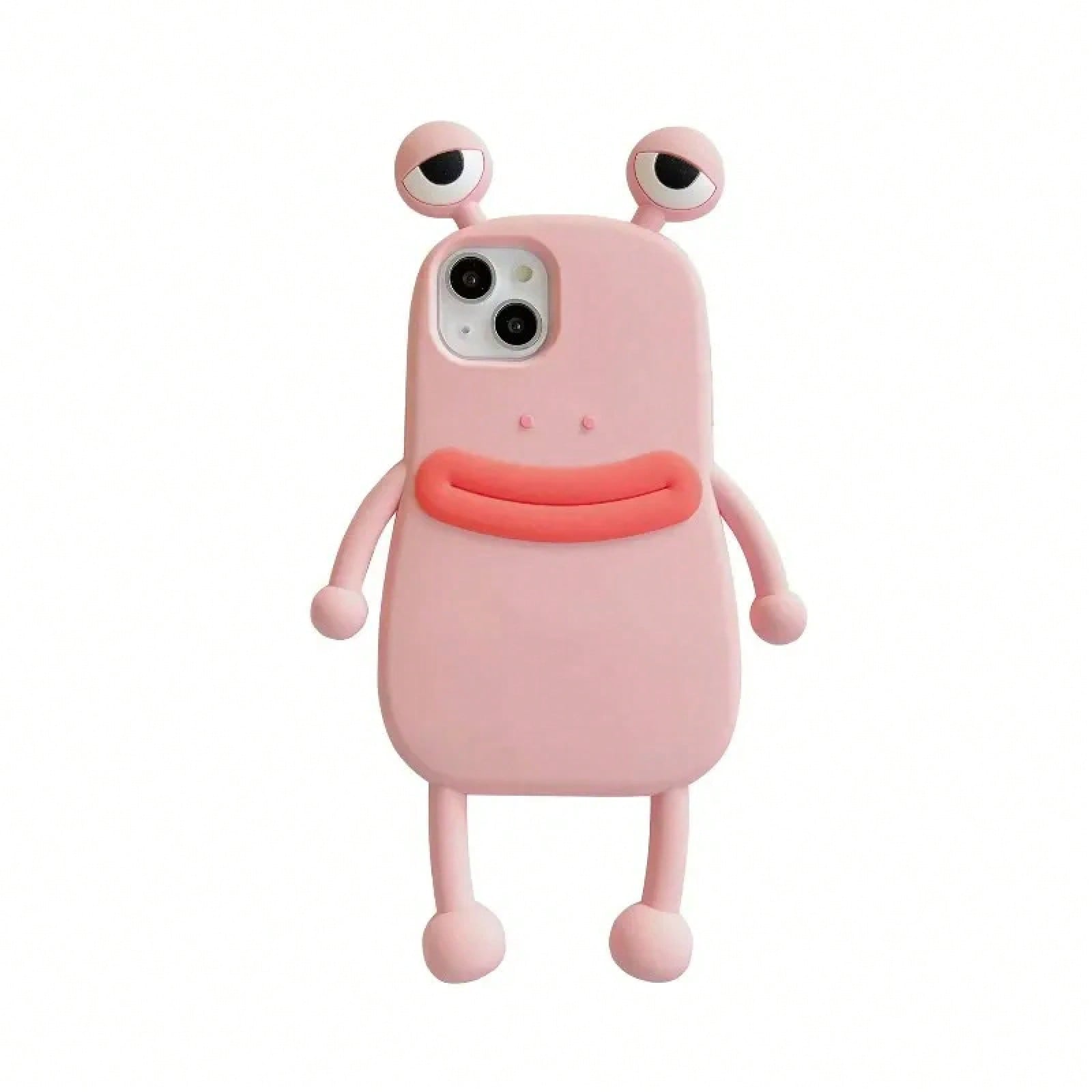 Funny 3D Frog Soft Silicone Case For 17 16 15 Pro For 14 13 11 12 Pro Max Cartoon Cute Shockproof Bumper Cover Anti-Slip Skin-Friendly Material Anti-Slip Anti-Drop