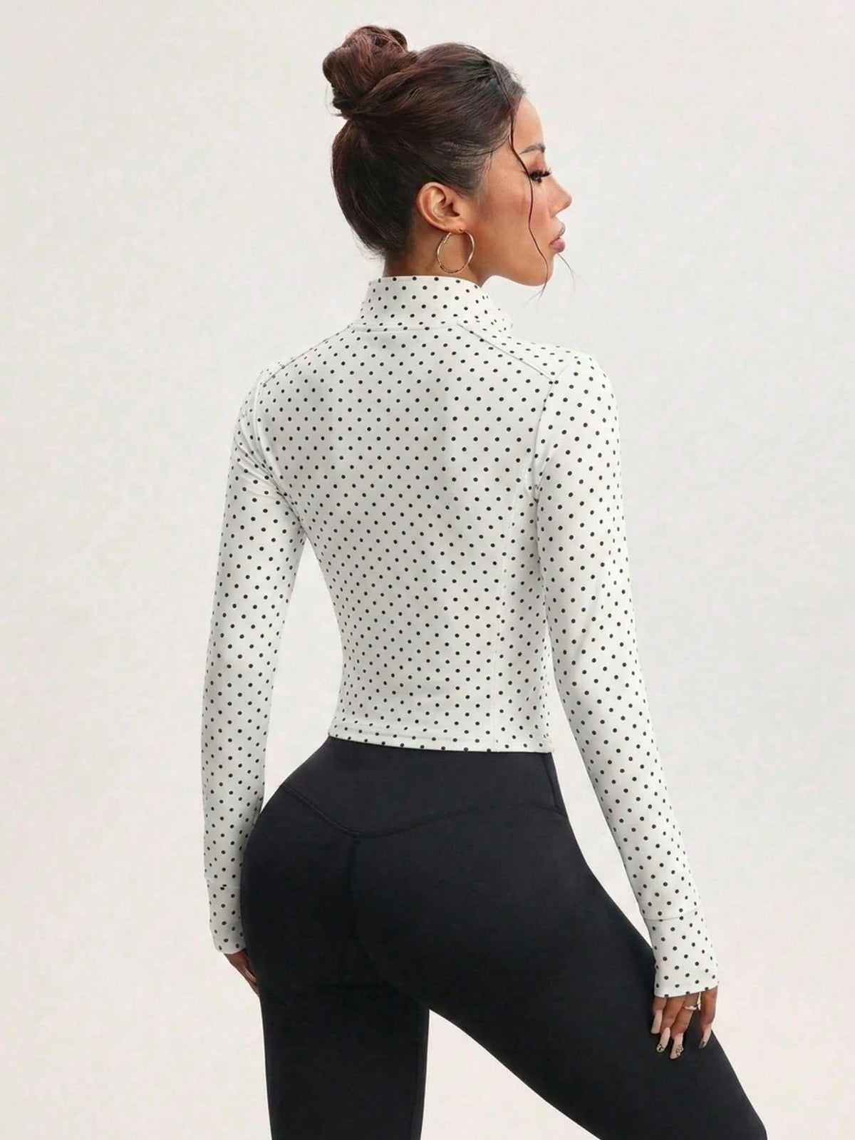 FWH High Turn Rate Small Waist, Style, Waist-Shaping Slimming Fitness Retro High-End Street Elegant Sporty Sports White
