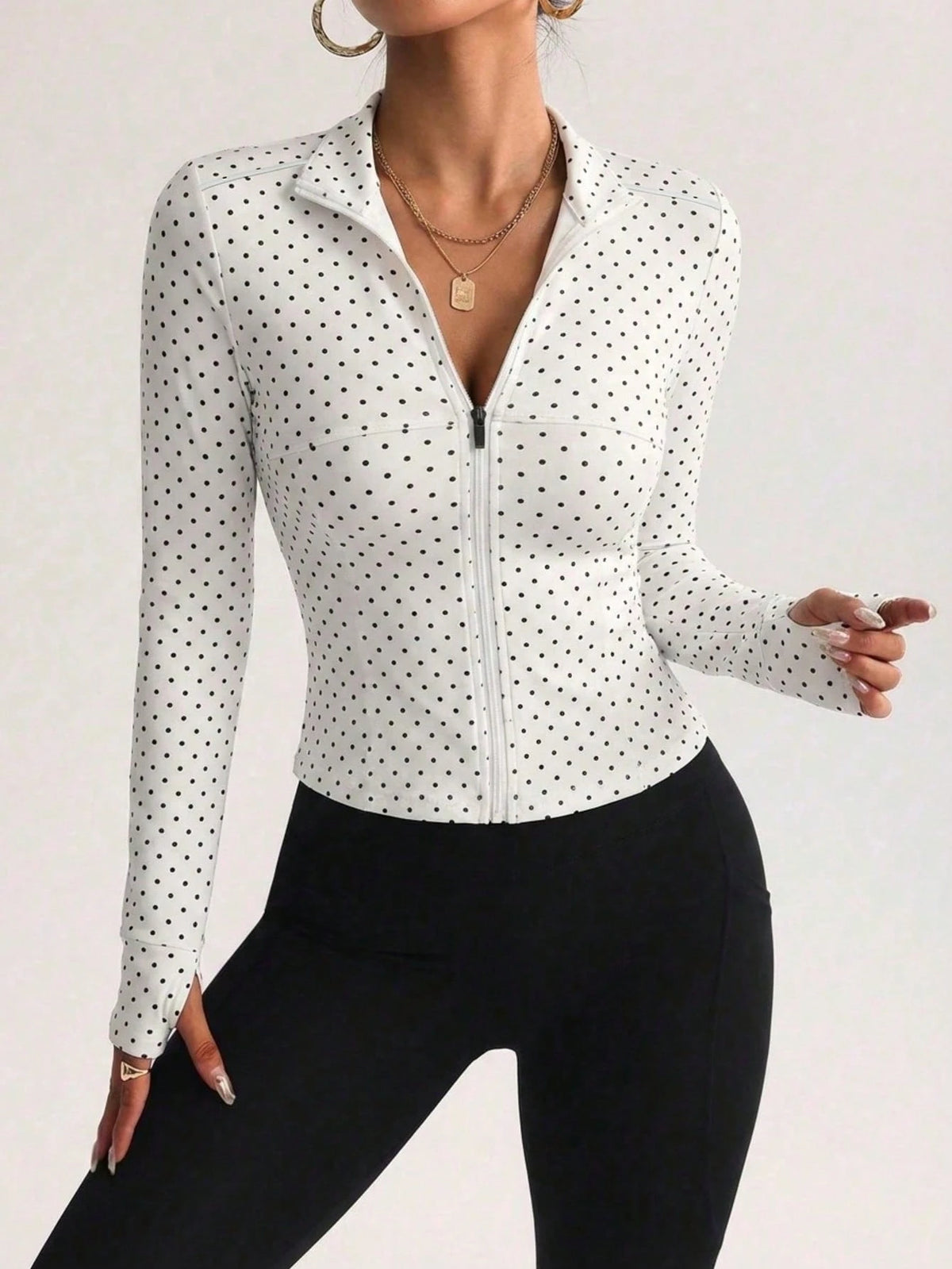 FWH High Turn Rate Small Waist, Style, Waist-Shaping Slimming Fitness Retro High-End Street Elegant Sporty Sports White