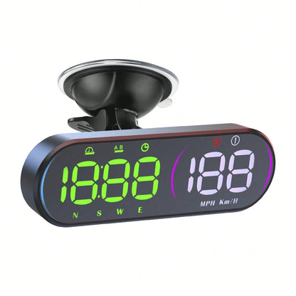 G26 Car HUD Head Up Display Speedometer GPS Speed Meter With Compass Overspeed Warning Multi-Color Display For All Vehicles