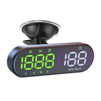 G26 Car HUD Head Up Display Speedometer GPS Speed Meter With Compass Overspeed Warning Multi-Color Display For All Vehicles