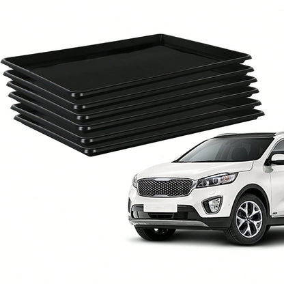 GCCSJ Extra Large Oil Drip Pan For Under Car (3-Pack/6-Pack)- 35.4"X24" Heavy Duty Plastic Automotive Tray, Oil Catch Drain Pan For Garage Floor Protection, Mini Fridge & Washing Machine Leak Tray