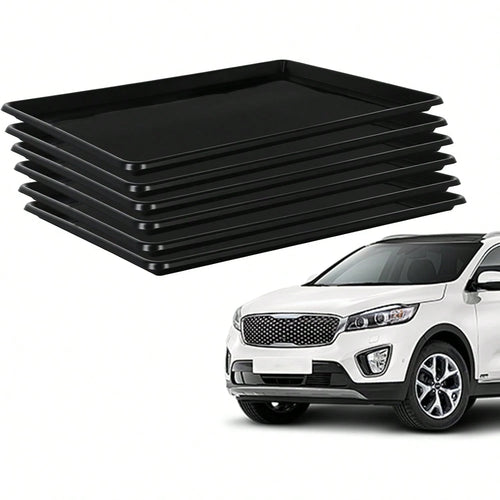 GCCSJ Extra Large Oil Drip Pan For Under Car (3-Pack/6-Pack)- 35.4"X24" Heavy Duty Plastic Automotive Tray, Oil Catch Drain Pan For Garage Floor Protection, Mini Fridge & Washing Machine Leak Tray