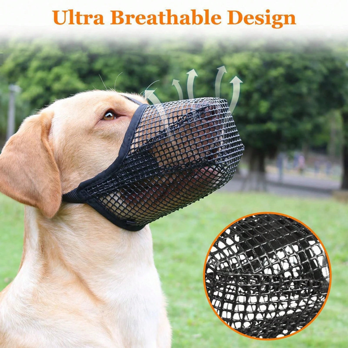 GG-Pet Muzzle Mask To Prevent Eating Foreign Objects, Anti-Barking, Anti-Biting, Breathable Mesh, Allows For Drinking Water, Available For