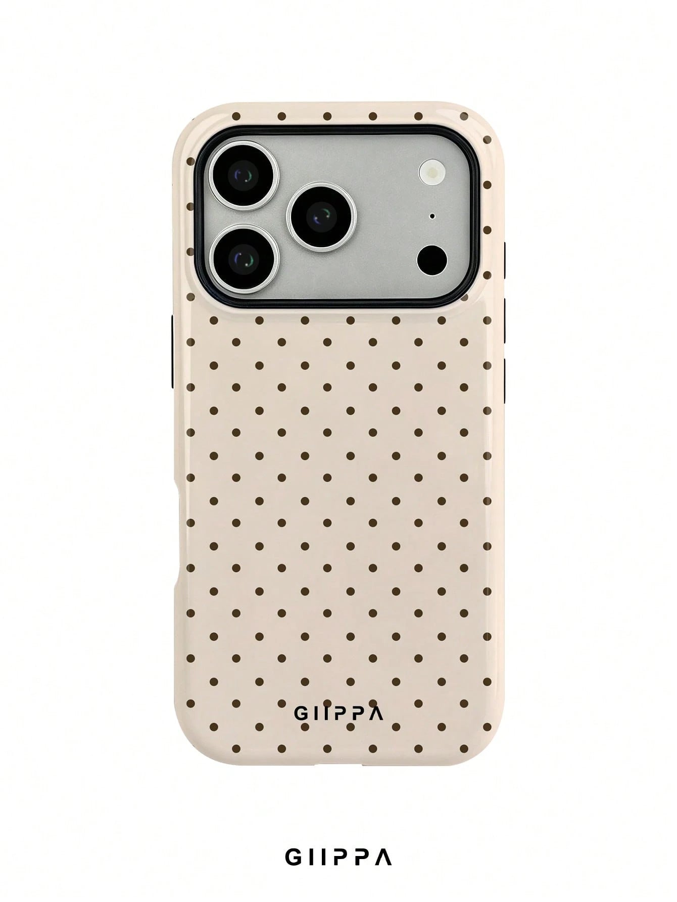 GIIPPA 1pc Mint Blue Background With Mint Green Polka Dot Pattern Design, Phone 17 Pro Max Phone Case, Compatible With Phone 16 Pro Max, 15 Pro Max, 14 Pro Max, Korean Style High-End Fashionable And F