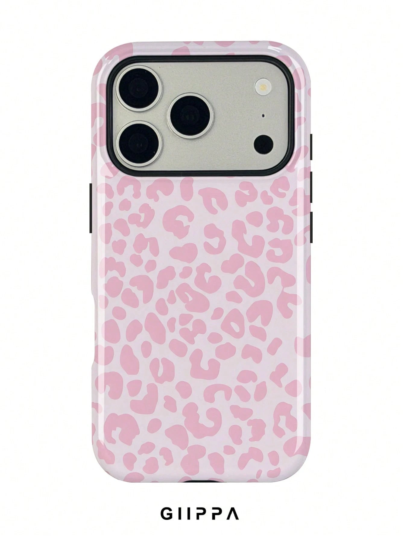 GIIPPA Cheetah,Leopard Print Pink Leopard Print 2-In-1 Anti-Fall Protective Phone Case, Suitable For IPhone 17, 16, 15, 14, 13, 12, 11, PRO MAX