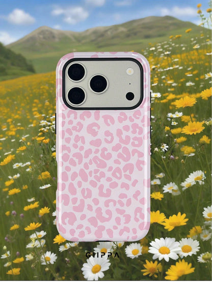 GIIPPA Cheetah,Leopard Print Pink Leopard Print 2-In-1 Anti-Fall Protective Phone Case, Suitable For IPhone 17, 16, 15, 14, 13, 12, 11, PRO MAX