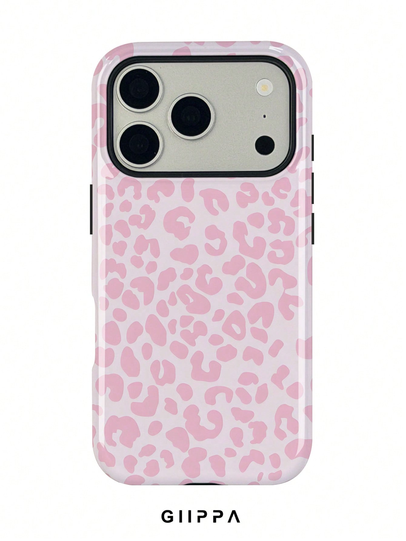 GIIPPA Cheetah,Leopard Print Pink Leopard Print 2-In-1 Anti-Fall Protective Phone Case, Suitable For IPhone 17, 16, 15, 14, 13, 12, 11, PRO MAX