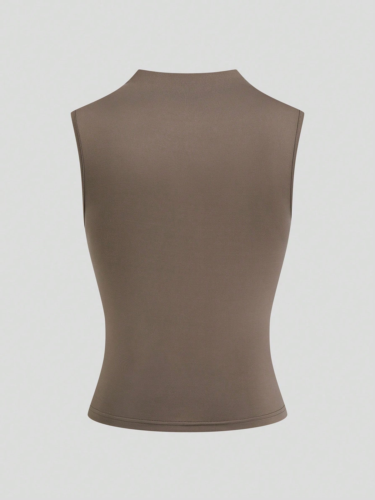 GlowEve CURVE 3pcs Plus Size Women's Elegant Layered Collar Fitted Tops,Summer Everyday Chocolate Brown Beige Blouses,Earth Tone,Vacation,Office Formal Commute