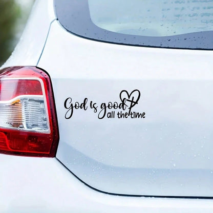 God Is Always Merciful- Christian Faith Bible Verse Sticker, Elegant Font And Heart Symbol, Durable Car Window Decal, Faith Expression, Faith Sticker