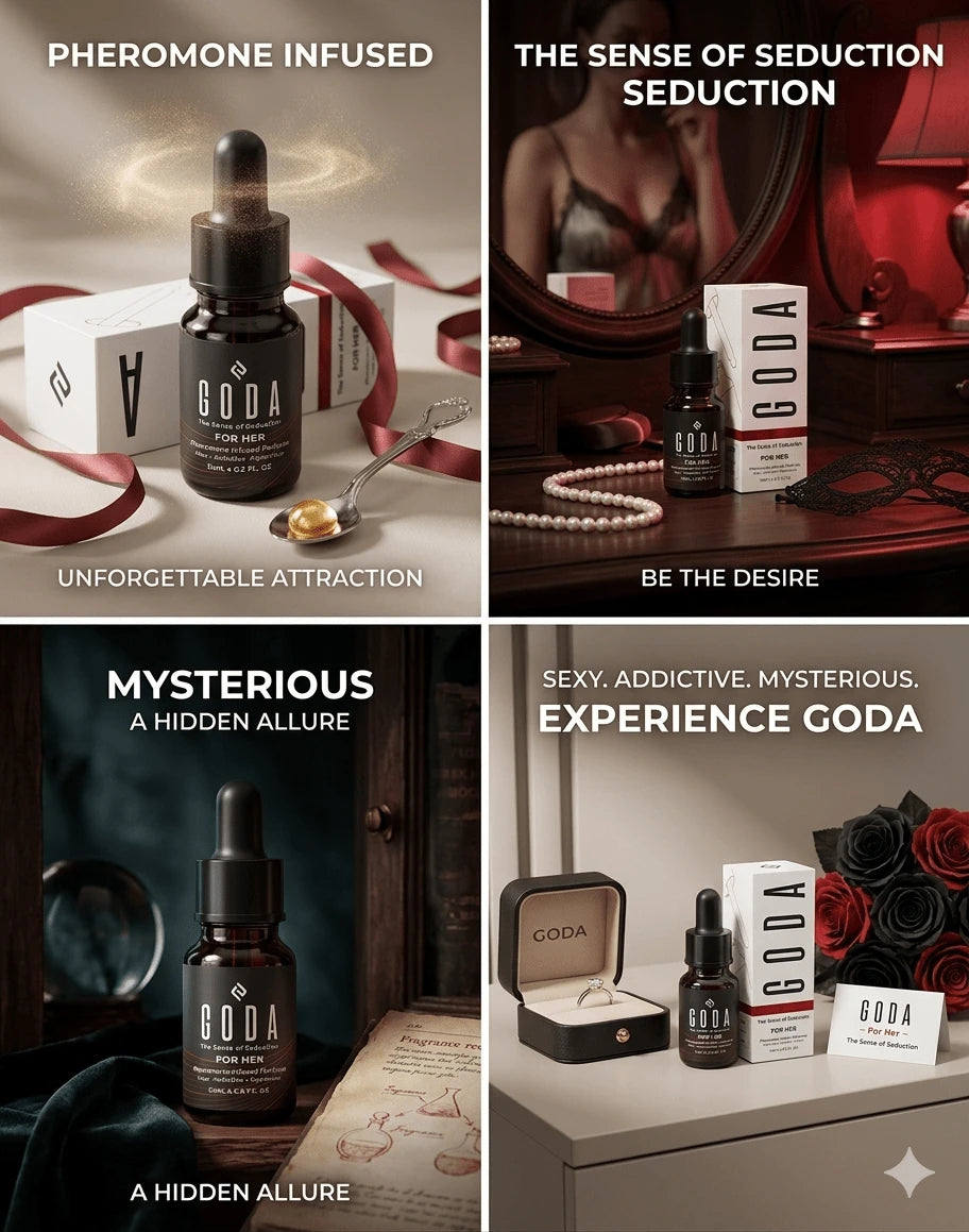 GODA For Her Perfumes Para Mujer Pheromones Perfume – Halloween Special Women's Long-Lasting Fragrances – Sweet & Spicy Aroma With Jasmine & Rose – Vegan & Cruelty-Free – Perfect For Costume Parties &