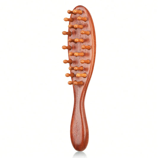 Goiple Pure Wooden Dreadlock Styling Brush, Smooths Tangles, Eases Styling, Gently Massages Scalp, Boosts Circulation, Reduces Static, Adds Depth To Hairstyle, Crafted For Daily Locs Dreadlocks Twist